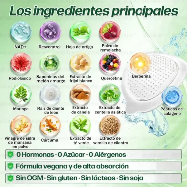 ๐ซ๐ถ๐ป๐จ๐ณ๐ฌยฎ Parche de Microagujas Nano Avanzado 10 en 1 con Moringa Berberina y NAD+