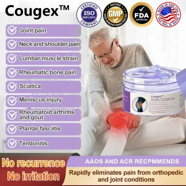 Cougex™ Cougex™ 7 Day Rapid Joint & Bone Therapy Cream USA Orthopedics (AAOS) Approved