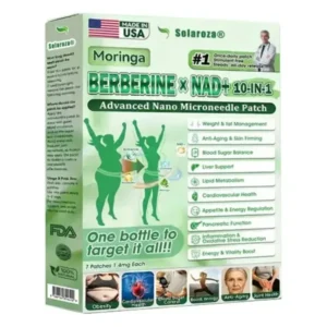 Solaroza™ Moringa Berberine × NAD⁺ 10-in-1 Nano Microneedle Patch
